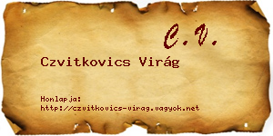 Czvitkovics Virág névjegykártya