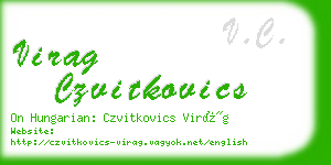 virag czvitkovics business card